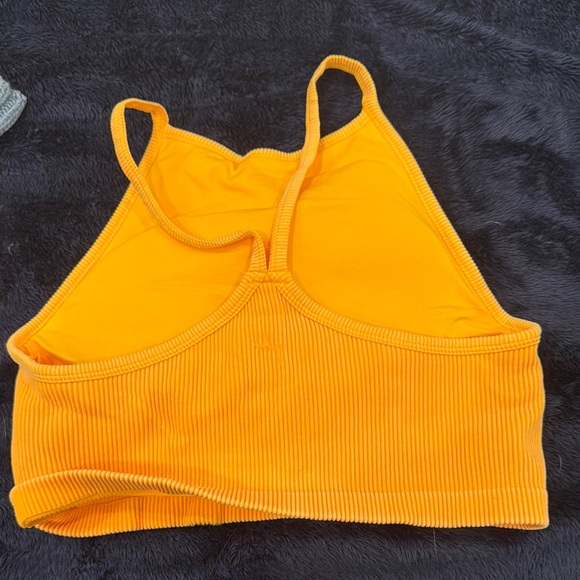 Yellow Ribbed Crop Top - Picture 2 of 2